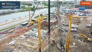 Видеообзор о ходе строительства культурно-образовательного комплекса в Калининграде (июнь, 2022)