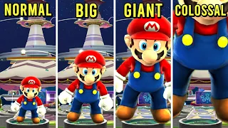 Super Mario Galaxy - Mini VS Small VS Big VS Giant VS Colossal Mario