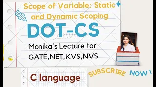 Part - 1 Scope of Variable Static and Dynamic scoping