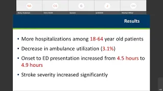 Monthly Stroke Webinar: Delivering Quality Stroke Care During the COVID-19 Pandemic (August 2021)