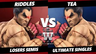 Ultimate Wanted 4 Losers Semis - Riddles (Kazuya) Vs. Tea (Kazuya) SSBU Ultimate Tournament