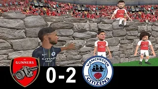 Arsenal vs Manchester city 0-2 | Parody Goals | 12/08/2018