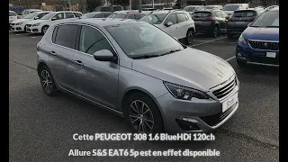 PEUGEOT 308 1.6 BlueHDi 120ch Allure S&S EAT6 5p à Castres - Une occasion Maurel Auto