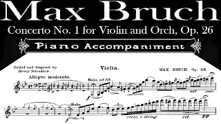 Bruch, Violin Concerto no. 1 in G minor | Piano Accompaniment