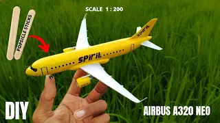 I Built Airbus A320 Neo Spirit fully from Ice cream sticks
