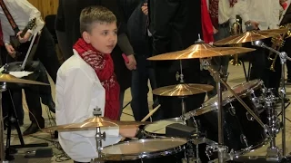 Happy - C2C - Orchestra " Little Band" and Daniel Varfolomeyev 13 years -  Drum solo