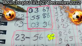 #bingo_loto3chif_257_GA boul cho pou tiraj ny_fl 27 Decembre 2022 mariage loto3chf #krazebanknumero