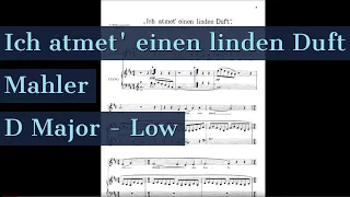 Ich atmet’ einen linden Duft Piano Accompaniment Mahler Rückert-Lieder D Major Karaoke