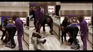 #Gunna Security Slams A Very Messy Customer At The Jewelry Store! #icebox