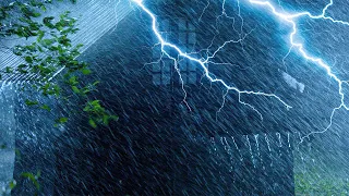 Rain Thunderstorm Sounds for Sleeping, Relaxing, Studying | Heavy Rain, Mighty Thunder & Wind Sounds