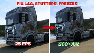 How to fix Lag, Stutter, constant Freezes and Boost your FPS on low end PC in 2023 | ETS2 & ATS