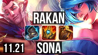 RAKAN & Jhin vs SONA & Xayah (SUP) | 1/1/16, 1.7M mastery, 700+ games | BR Grandmaster | 11.21