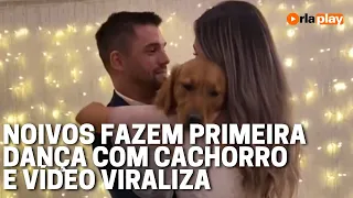 Noivos fazem primeira dança com cachorro e vídeo viraliza