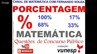 Porcentagem Questões  de  Concursos Públicos - matemática