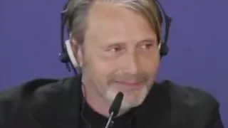 Mads Mikkelsen (handsome, cool, smokes cigs) has an exchange with a reporter about diversity.