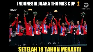 INDONESIA JUARA THOMAS CUP 2021 : MENANG TELAK ATAS CHINA 3-0 #ThomasUberCup2020#IndonesiaJuara#