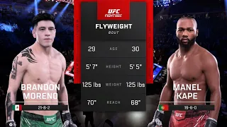 Brandon Moreno vs Manel Kape FULL FIGHT | UFC 5 AI Simulation