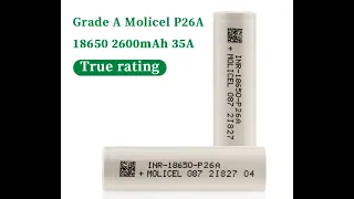 MOLICEL P26A тестирование на разряд 2022 (Test high current discharge)