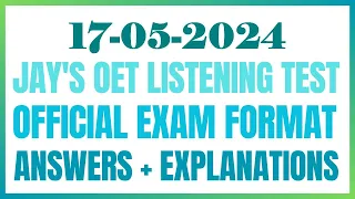 OET LISTENING TEST 17.05.2024 #oet #oetexam #oetnursing #oetlisteningtest