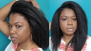 NEW AND IMPROVED CROCHET BLOW OUT KINKY STRAIGHT HAIRSTYLE WITH BRAIDING HAIR | Natural Hair Crochet