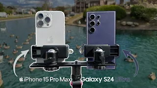 Camera Update Fix!? Galaxy S24 Ultra vs. iPhone 15 Pro Max Camera Test. Daytime & Nighttime Testing.