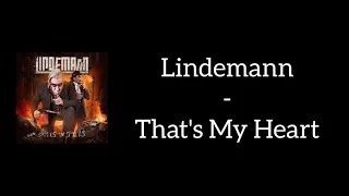 Lindemann - That's My Heart (Lyrics)