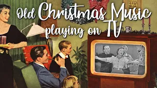 Old Christmas Music playing on TV 📺🎶 Oldies Christmas Music Playlist