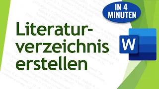 Literaturverzeichnis in Word erstellen - Abschlussarbeiten schreiben (07)