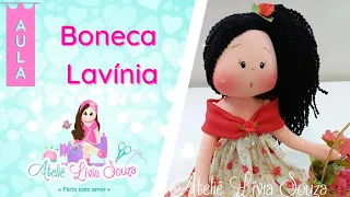 Boneca de Pano Lavínia - Cabelo de boneca - Peruca boneca - Boneca fácil - Boneca quarto infantil