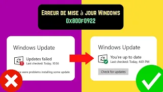 Résoudre l'erreur de mise à jour Windows 0x800f0922 [French]