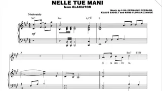 NELLE TUE MANI - ANDREA BOCELLI (PIANO SHEET MUSIC SCROLLING/Partitura