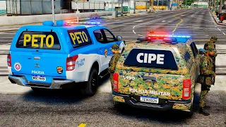 PERSEGUIÇÃO + CONFRONTO PETO / CIPE PMBA | GTA 5 POLICIAL