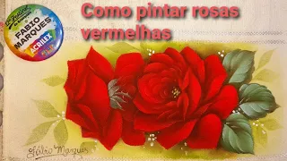 Como pintar rosas vermelhas / Parte 2