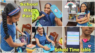 Starlett School Timetable✍ & Packing School Bag🎒Organising Books/Pen Pouch📚NEW CLASS ROUTINE Vlog 🥰