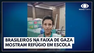 Brasileiros na Faixa de Gaza mostram refúgio em escola | Bora Brasil