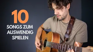 10 einfache Gitarren Lieder zum auswendig spielen