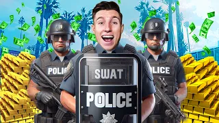 24 Stunden als MILLIONÄR SWAT POLIZEI arbeiten in GTA 5 RP!