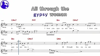 Brian Hyland-Gypsy woman karaoke sheet music,MR for players,chord,chorus,Lyrics add(Ye karaoke)