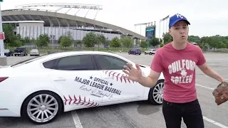Riding in the BEST CAR EVER to Kauffman Stadium