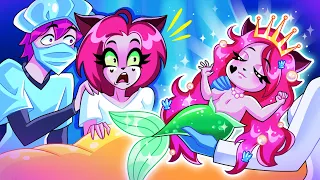 My newborn baby is adopted to Mermaid family?! | Pinky's True Identity by Teen-Z House