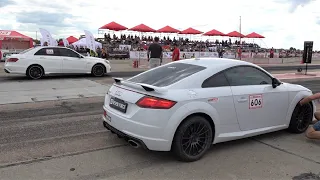 Audi TT RS vs Mercedes AMG E63 s - Drag Race