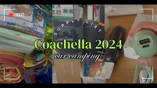 Coachella 2024 Supply List| Car Camping| What Are We Taking?