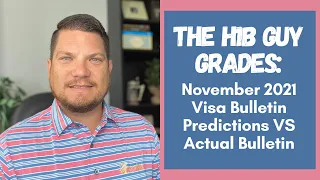 THE H1B GUY GRADES: November 2021 Visa Bulletin Predictions VS the Actual Bulletin Released