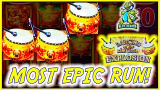 UNBELIEVABLE! D IS THE LUCKIEST EVER! Dancing Drums Explosion Slot JACKPOT!