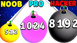 Yoga Ball Run in NOOB vs PRO vs HACKER