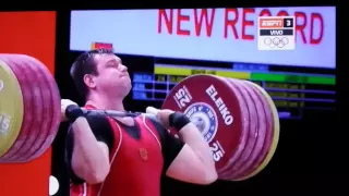 Alexei LOVCHEV (RUS) - Slow Motion - New World Record - 264 kg Clean & Jerk
