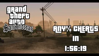 GTA San Andreas Speedrun - Any% Cheats in 1:56:19 (World Record)