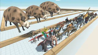 LAST SURVIVOR - ESCAPE FROM HORDE WILD BOARS - SWIRL COURSE - ARBS - Animal Revolt Battle Simulator