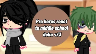 Pro hero react to middle school deku || deku angst || MHA || gacha