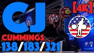 CJ Cummings (69) - 138kg Snatch / 183kg Clean & Jerk / Unofficial Youth World Record [4k]